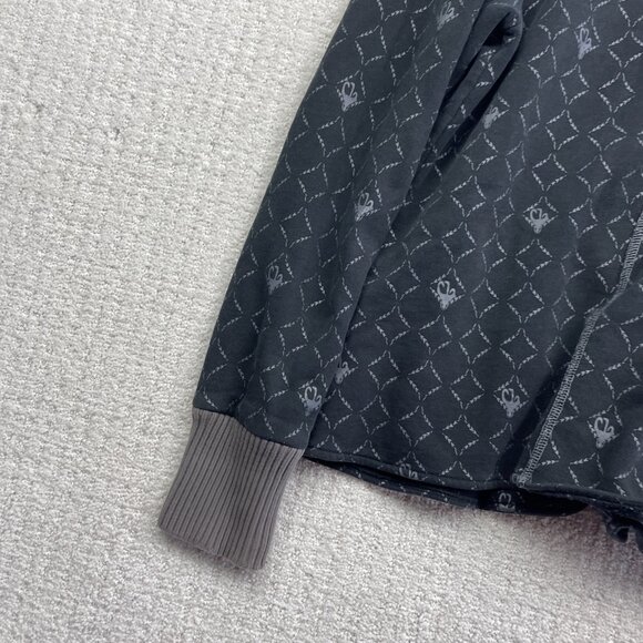 Vintage Split USA Hoodie Women S Black 90s Faded Skateboards Button Up Punk Emo - Picture 12 of 14